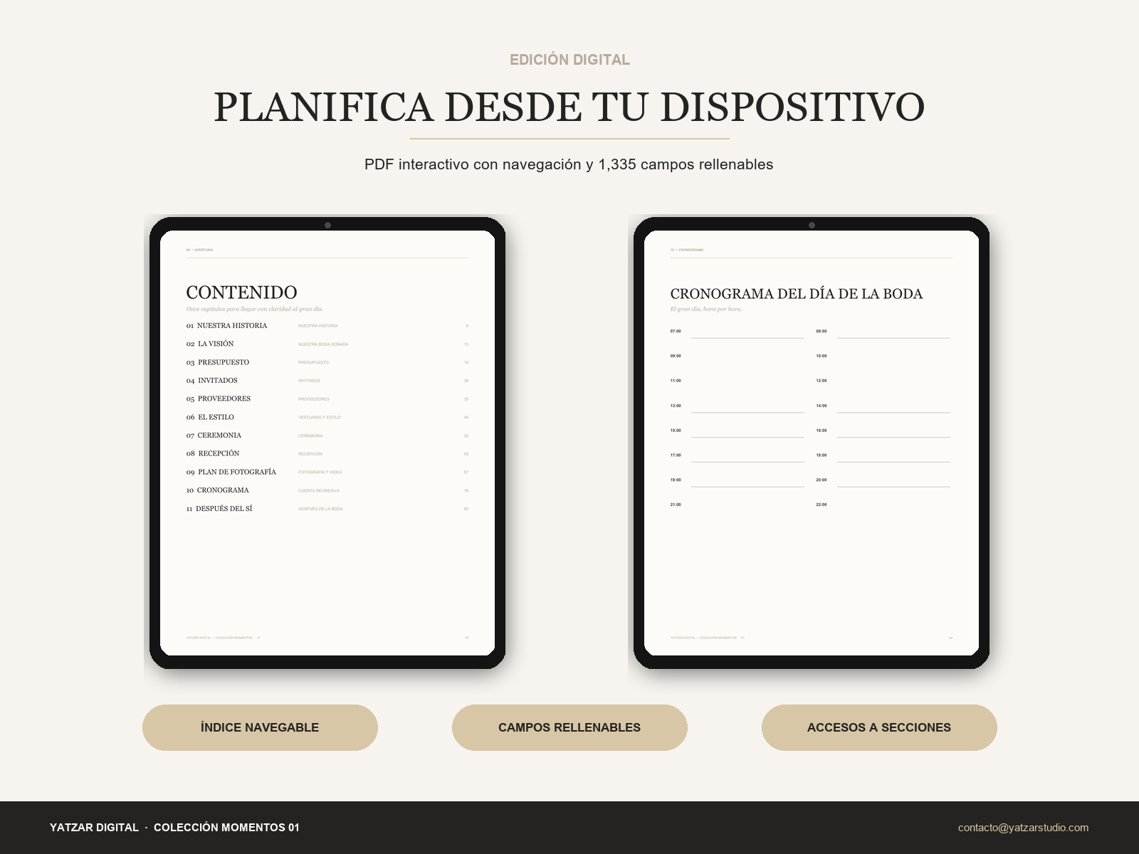 Edición Digital interactiva del Planificador de Boda