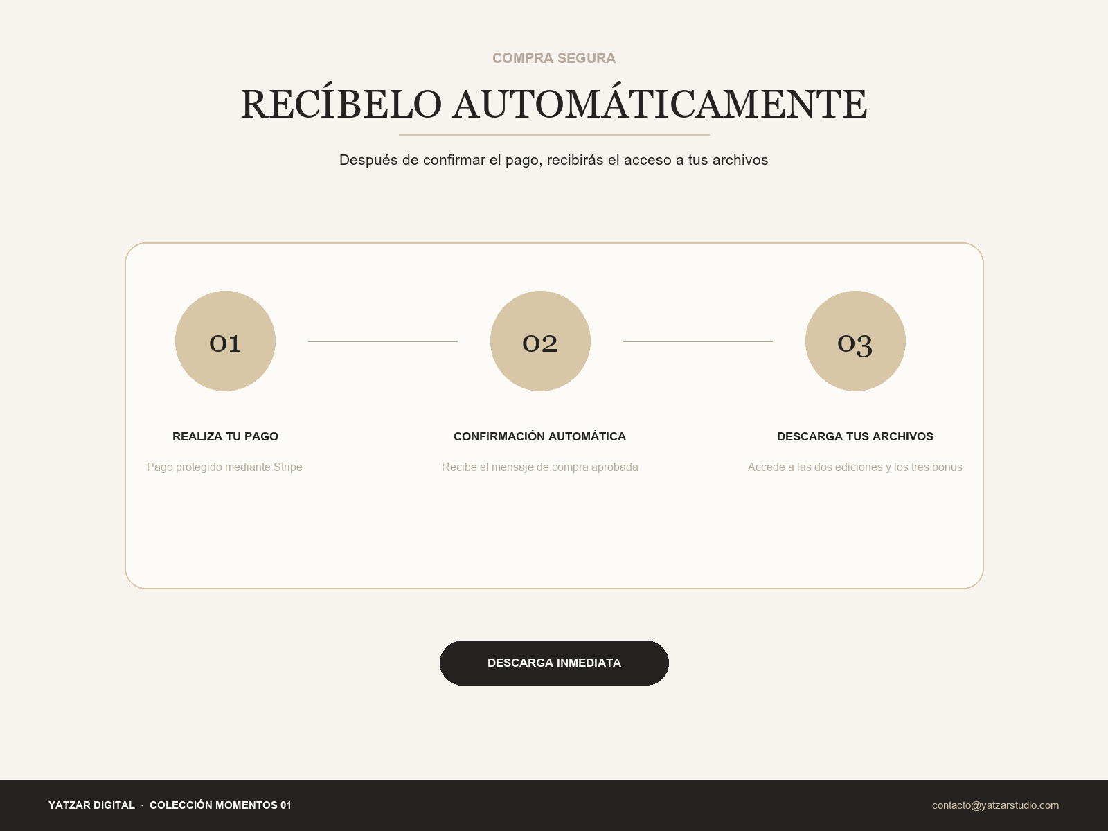 Proceso de pago y acceso al producto digital